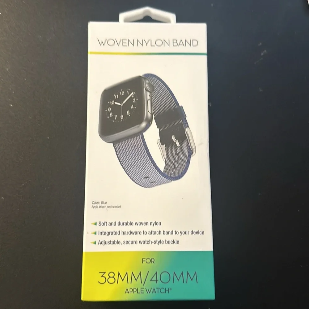 WITHit Blue Woven Nylon‎ Band for 38mm 40mm Apple Watch NBN19WA011